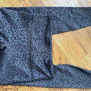 Black Leopard Print Leggings, GAP